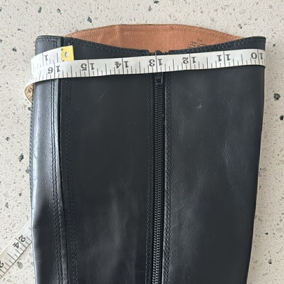 Kenneth Cole NY Mea Women’s Black Leather Knee-High Riding Boots Full Zip Sz 6.5 - Picture 7 of 14